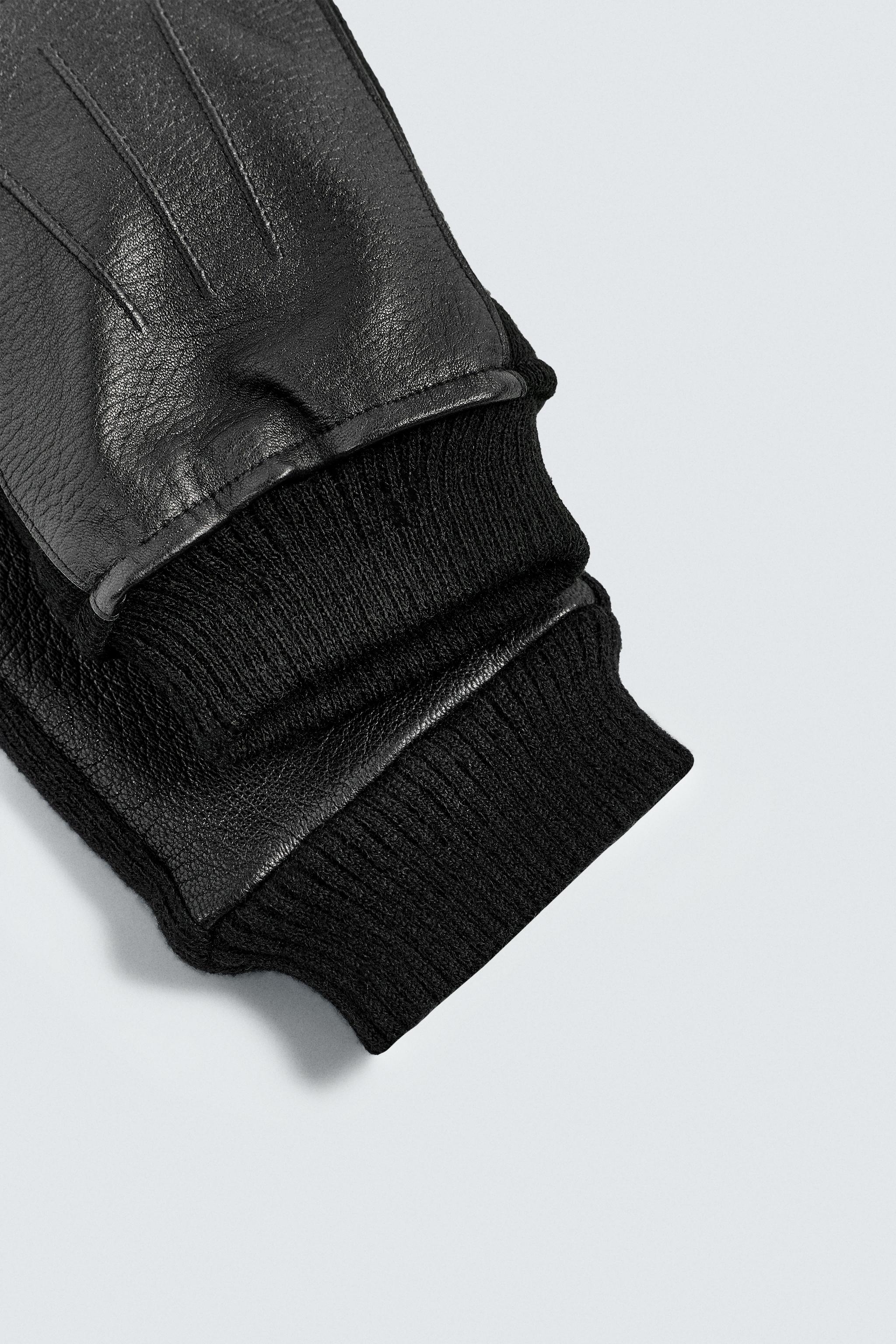 CONTRASTING LEATHER GLOVES